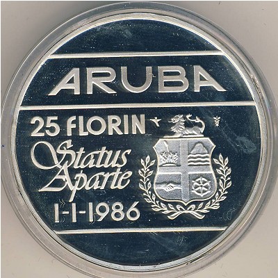 Aruba, 25 florin, 1986