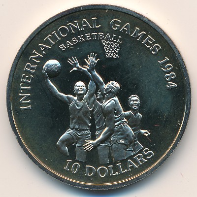 Liberia., 10 dollars, 1984