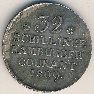 Hamburg, 32 schilling, 1809