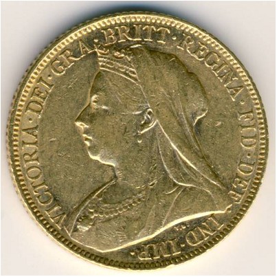 Great Britain, 1 sovereign, 1893–1901