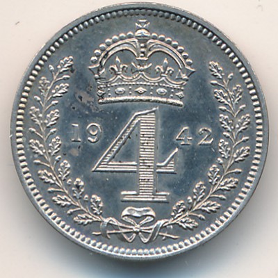 Great Britain, 4 pence, 1937–1946