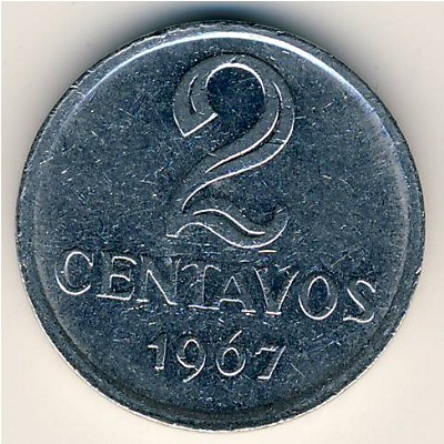 Brazil, 2 centavos, 1967