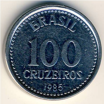 Brazil, 100 cruzeiros, 1985–1986