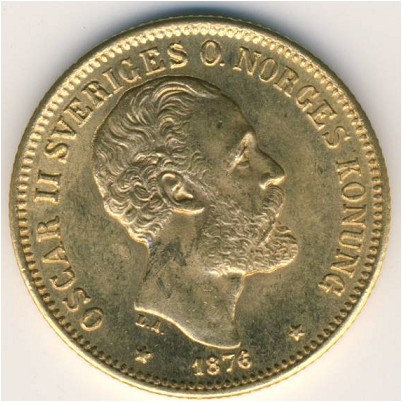 Sweden, 20 kronor, 1876–1877
