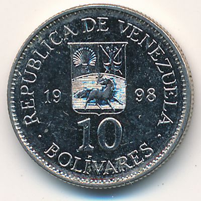 Венесуэла, 10 боливар (1998 г.)