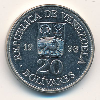 Венесуэла, 20 боливар (1998 г.)
