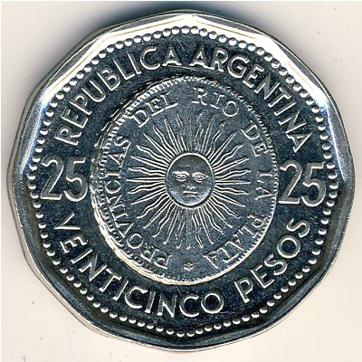 Argentina, 25 pesos, 1964–1968