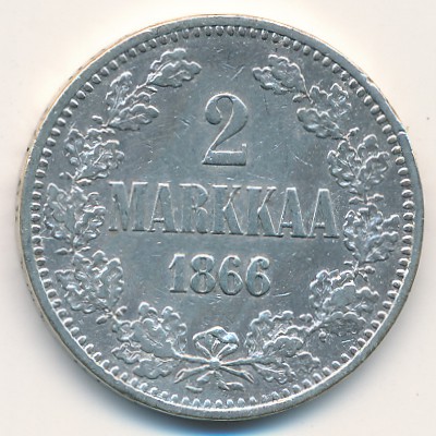 Финляндия, 2 марки (1865–1870 г.)