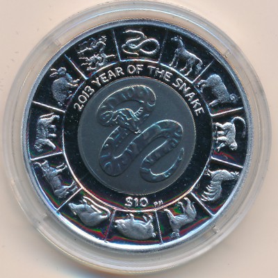 Виргинские острова, 10 долларов (2013 г.)