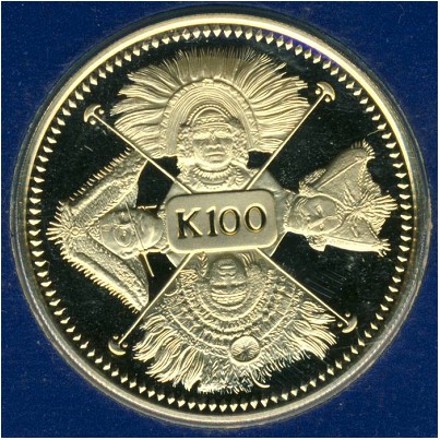 Papua New Guinea, 100 kina, 1979