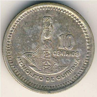 Guatemala, 10 centavos, 1949–1958