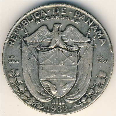 Panama, 1/2 balboa, 1930–1947