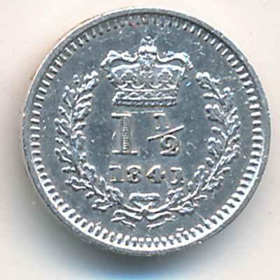Great Britain, 1 1/2 pence, 1838–1870