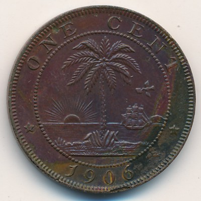 Liberia, 1 cent, 1896–1906