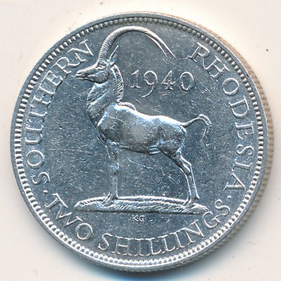 Southern Rhodesia, 2 shillings, 1939–1942