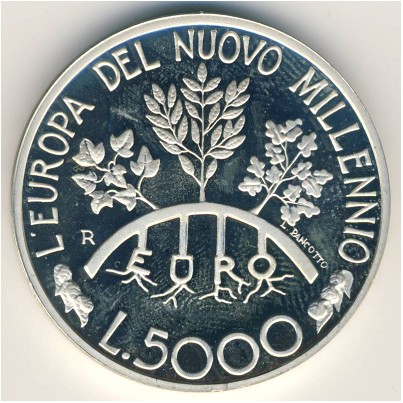 San Marino, 5000 lire, 1998
