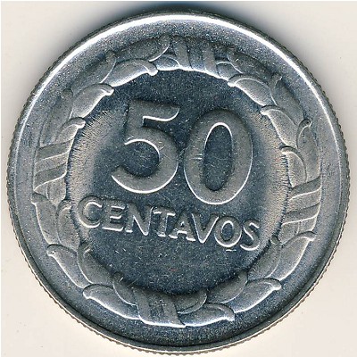 Colombia, 50 centavos, 1967–1969