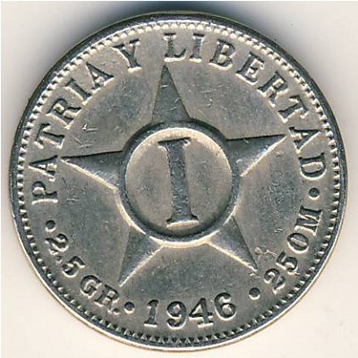 Cuba, 1 centavo, 1946–1961