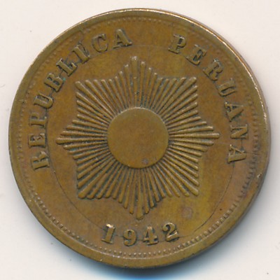 Peru, 2 centavos, 1941–1949
