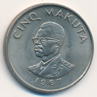 Congo Democratic Repablic, 5 macuta, 1967