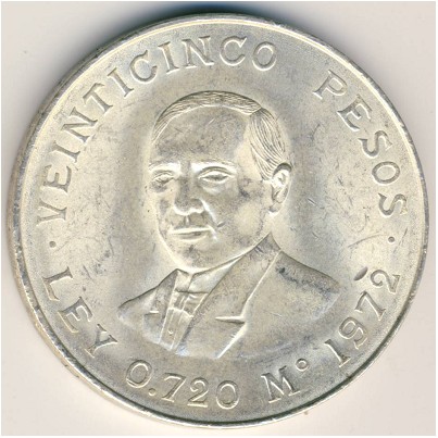 Mexico, 25 pesos, 1972