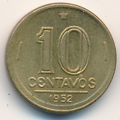 Brazil, 10 centavos, 1947–1955