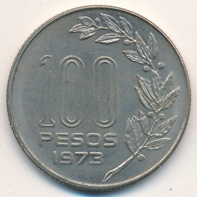 Uruguay, 100 pesos, 1973