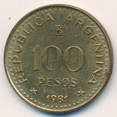 Argentina, 100 pesos, 1980–1981