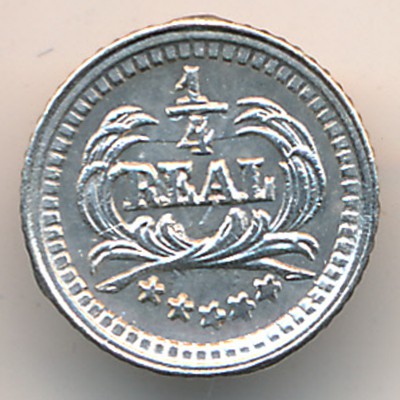 Guatemala, 1/4 real, 1889–1891