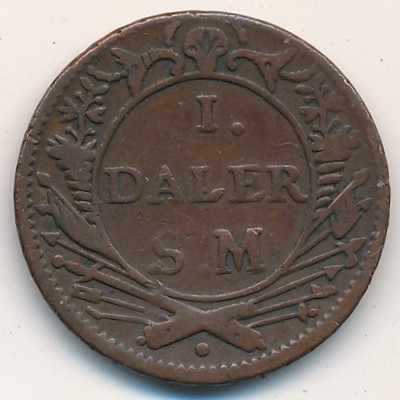 Швеция, 1 далер (1718 г.)
