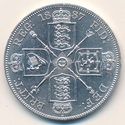 Great Britain, 2 florin, 1887–1890