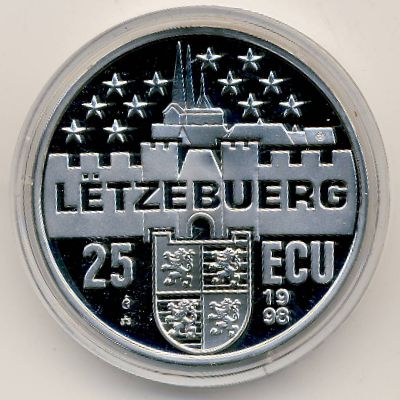 Luxemburg., 25 ecu, 1998