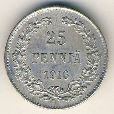 Финляндия, 25 пенни (1872–1917 г.)