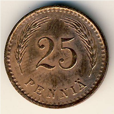 Finland, 25 pennia, 1940–1943