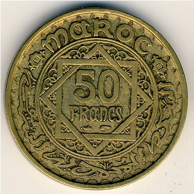 Morocco, 50 francs, 1951