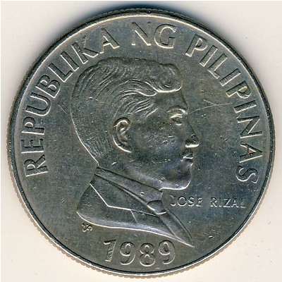Philippines, 1 piso, 1989–1990