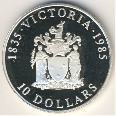 Australia, 10 dollars, 1985