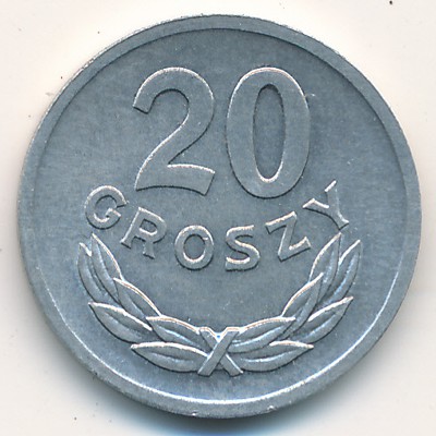 Poland, 20 groszy, 1957–1985