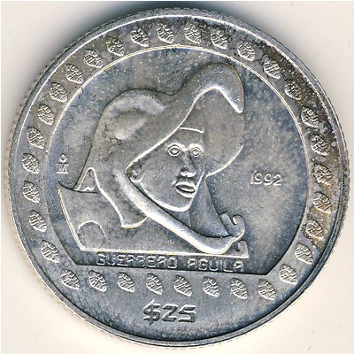 Mexico, 25 pesos, 1992