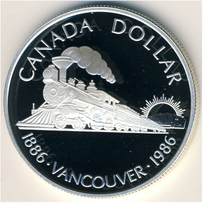 Canada, 1 dollar, 1986