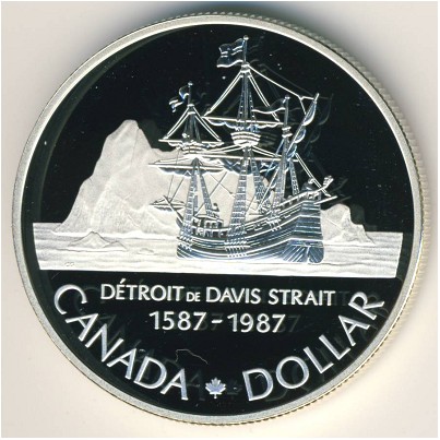 Canada, 1 dollar, 1987