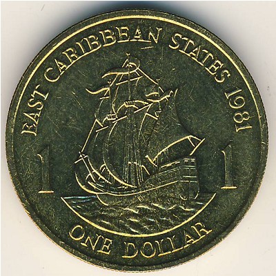 Восточные Карибы, 1 доллар (1981–1986 г.)