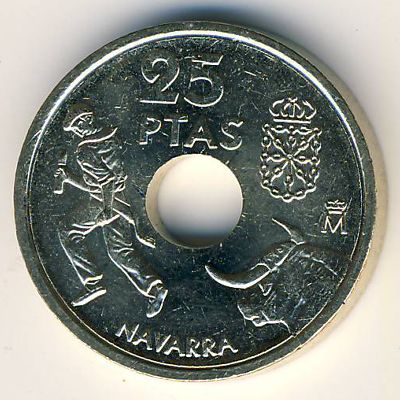 Spain, 25 pesetas, 1999