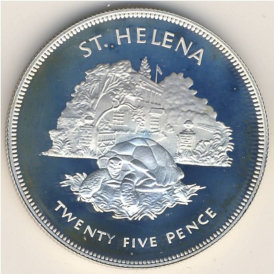 Saint Helena, 25 pence, 1977