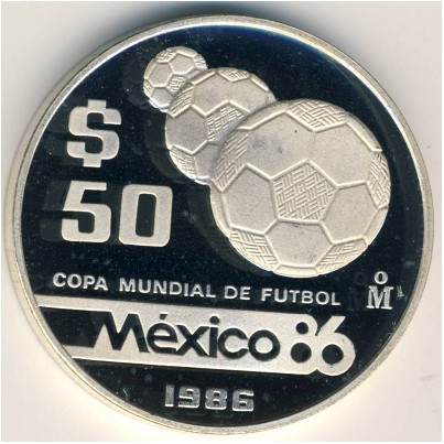 Mexico, 50 pesos, 1986
