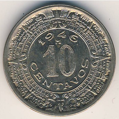 Mexico, 10 centavos, 1936–1946
