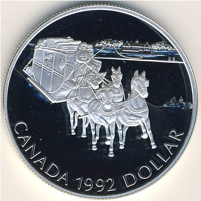 Canada, 1 dollar, 1992