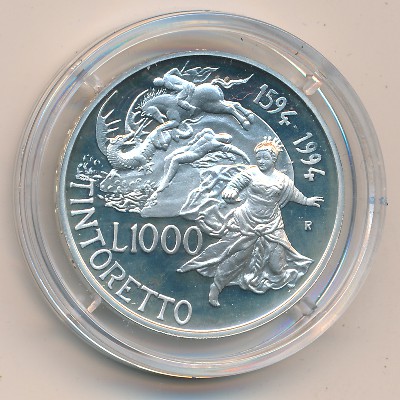 Italy, 1000 lire, 1994