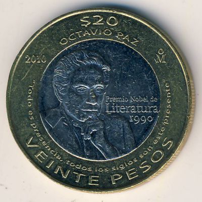 Мексика, 20 песо (2010 г.)