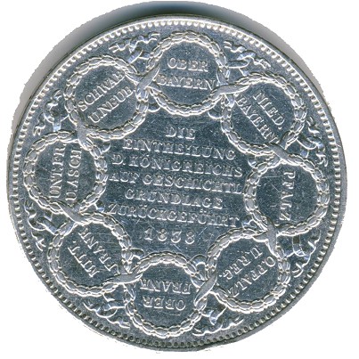 Bavaria, 2 thaler, 1838